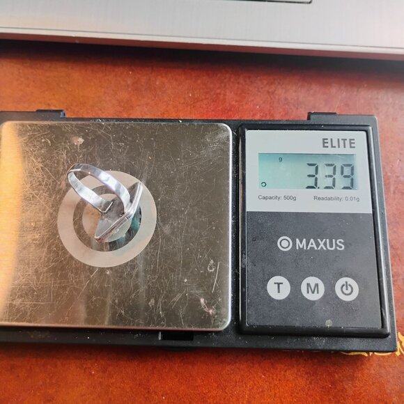 Vtg Zuni Snake Eye Turquoise Sterling Silver Ring Size 7 - Picture 8 of 8